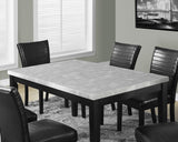 L&S Basics 10159 Dining Table - 38"X 64" / Grey Lacquered Marble-Look