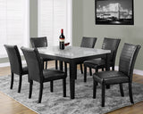 L&S Basics 10160 Dining Chair - 2Pcs / 38"H / Black Leather-Look Fabric