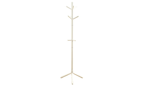 L&S Basics 10162 Coat Rack - 69"H / White Wood Contemporary Style