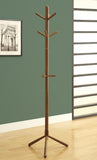 L&S Basics 10163 Coat Rack - 69"H / Oak Wood Contemporary Style