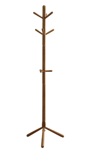 L&S Basics 10163 Coat Rack - 69"H / Oak Wood Contemporary Style
