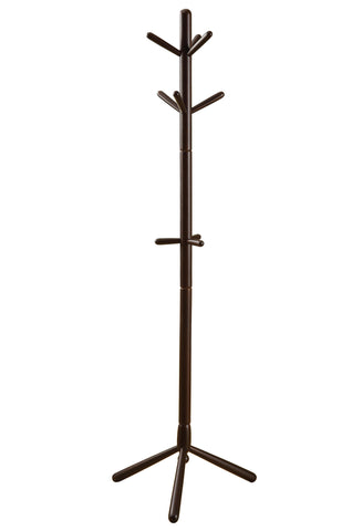 L&S Basics 10164 Coat Rack - 69"H / Cappuccino Wood Contemporary Style