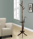 L&S Basics 10165 Coat Rack - 71"H / Dark Cherry With An Umbrella Holder