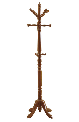 L&S Basics 10170 Coat Rack - 73"H / Oak Wood Traditional Style