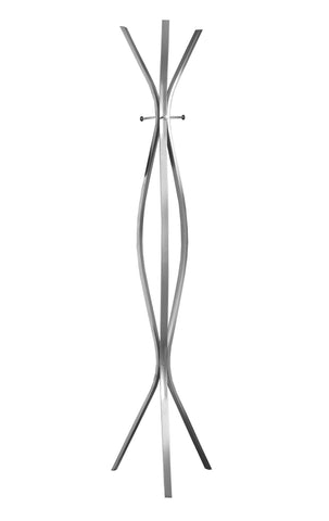 L&S Basics 10172 Coat Rack - 72"H / Silver Metal Contemporary Style