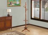 L&S Basics 10178 Coat Rack - 71"H / Oak With An Umbrella Holder