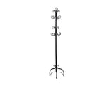 L&S Basics 10180 Coat Rack - 72"H / Hammered Black Metal