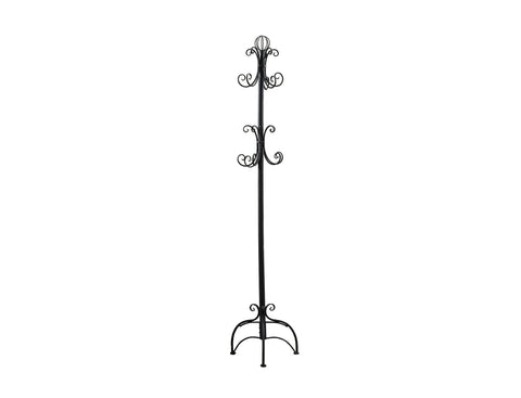 L&S Basics 10180 Coat Rack - 72"H / Hammered Black Metal