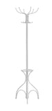 L&S Basics 10183 Coat Rack - 70"H / White Metal With An Umbrella Holder