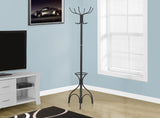 L&S Basics 10184 Coat Rack - 70"H / Black Metal With An Umbrella Holder
