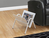 L&S Basics 10190 Magazine Rack - White Metal
