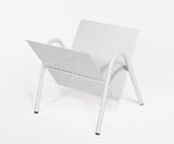 L&S Basics 10190 Magazine Rack - White Metal