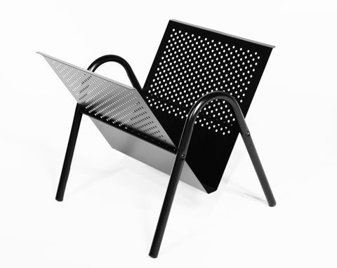 L&S Basics 10191 Magazine Rack - Black Metal