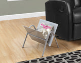 L&S Basics 10192 Magazine Rack - Silver Metal