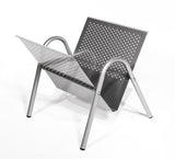 L&S Basics 10192 Magazine Rack - Silver Metal