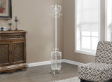 L&S Basics 10194 Coat Rack - 72"H / Antique White Metal