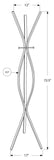L&S Basics 10200 Coat Rack - 72"H / White Metal Contemporary Style