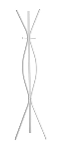 L&S Basics 10200 Coat Rack - 72"H / White Metal Contemporary Style