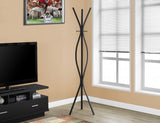 L&S Basics 10201 Coat Rack - 72"H / Black Metal Contemporary Style