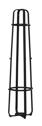 L&S Basics 10202 Coat Rack - 72"H / Black Metal With An Umbrella Holder