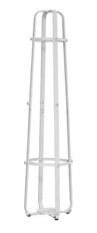 L&S Basics 10203 Coat Rack - 72"H / White Metal With An Umbrella Holder