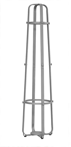 L&S Basics 10204 Coat Rack - 72"H / Silver Metal With An Umbrella Holder