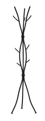 L&S Basics 10206 Coat Rack - 74"H / Hammered Black Metal