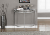 L&S Basics 10212 Accent Table - 36"L / Silver Metal Hall Console