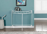 L&S Basics 10214 Accent Table - 36"L / White Metal Hall Console