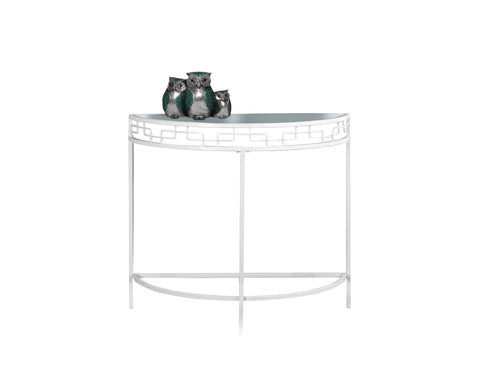 L&S Basics 10214 Accent Table - 36"L / White Metal Hall Console