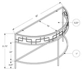 L&S Basics 10215 Accent Table - 36"L / Chocolate Brown Metal Hall Console