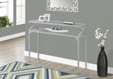 L&S Basics 10216 Accent Table - 42"L / Silver Metal Hall Console