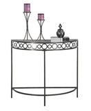 L&S Basics 10218 Accent Table - 36"L / Charcoal Grey Metal Hall Console