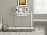 L&S Basics 10219 Accent Table - 36"L / White Metal Hall Console