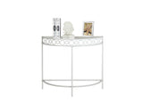 L&S Basics 10219 Accent Table - 36"L / White Metal Hall Console