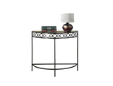 L&S Basics 10220 Accent Table - 36"L / Chocolate Brown Metal Hall Console