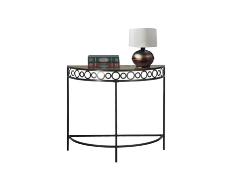 L&S Basics 10220 Accent Table - 36"L / Chocolate Brown Metal Hall Console