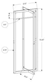 L&S Basics 10224 Coat Rack - 72"H / White Metal