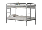 L&S Basics 10227 Bunk Bed - Twin / Twin Size / Silver Metal