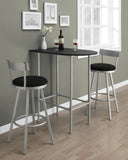 L&S Basics 10245 Barstool - 2Pcs / 43"H / Swivel / Silver Metal