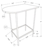 L&S Basics 10246 Home Bar - 24"X 36" / Black / Silver Metal Spacesaver