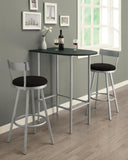 L&S Basics 10245 Barstool - 2Pcs / 43"H / Swivel / Silver Metal