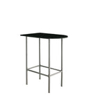 L&S Basics 10246 Home Bar - 24"X 36" / Black / Silver Metal Spacesaver