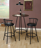 L&S Basics 10278 Barstool - 2Pcs / 36"H / Swivel / Black Metal