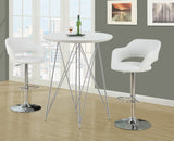 L&S Basics 10256 Barstool - White / Chrome Metal Hydraulic Lift