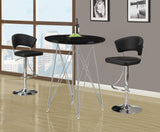 L&S Basics 10232 Barstool - Black / Chrome Metal Hydraulic Lift