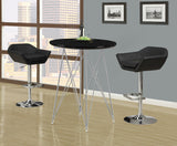 L&S Basics 10233 Barstool - 2Pcs / Black / Chrome Metal Hydraulic Lift