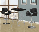 L&S Basics 10238 Barstool - Black / Chrome Metal Hydraulic Lift