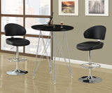 L&S Basics 10257 Barstool - Black / Chrome Metal Hydraulic Lift