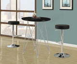 L&S Basics 10262 Barstool - 2Pcs / Black / Chrome Metal Hydraulic Lift